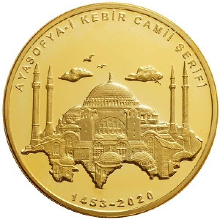 Ayasofya-i Kebir Camii Şerifi-Altın Kaplama Gümüş-Çil (Kutulu ve Sertifikalı) 2020 Ayasofya-i Kebir Camii Şerifi-Altın Kaplama Gümüş-Çil (Kutulu ve Sertifikalı) 2020