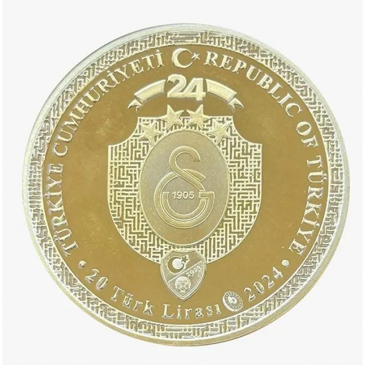 Galatasaray 2023-2024 Trendyol Süperlig Şampiyonu Gümüş Hatıra Para  (AltınKaplama) Çil Sertifikalı Kutulu PDA830 (24.Şampiyonluk) Galatasaray 2023-2024 Trendyol Süperlig Şampiyonu Gümüş Hatıra Para  (AltınKaplama) Çil Sertifikalı Kutulu PDA830 (24.Şampiyonluk)