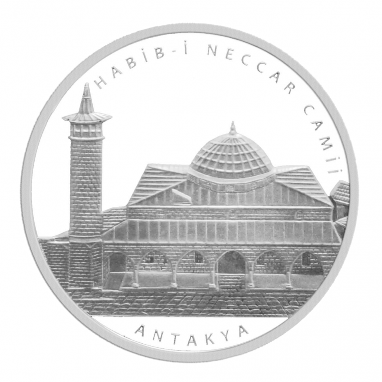 Habib-i Neccar Camii Gümüş Hatıra Para Çil Sertifikalı 2021 PDA796 Camiler Serisi No:1 Habib-i Neccar Camii Gümüş Hatıra Para Çil Sertifikalı 2021 PDA796 Camiler Serisi No:1