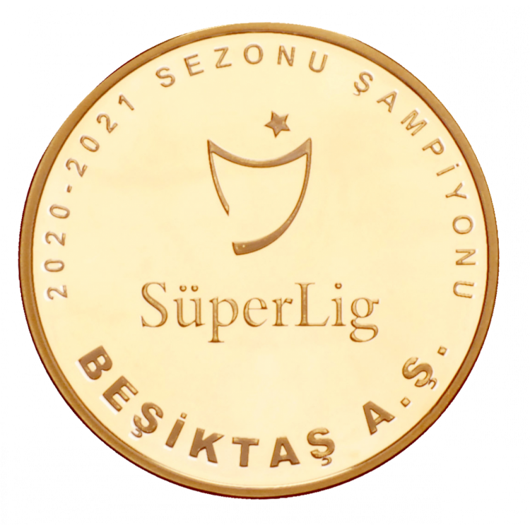 TFF Süperlig 2020-2021 Şampiyonu Beşiktaş Gümüş (AltınKaplama) Hatıra Para Çil Sertifikalı 2021 PDA754 TFF Süperlig 2020-2021 Şampiyonu Beşiktaş Gümüş (AltınKaplama) Hatıra Para Çil Sertifikalı 2021 PDA754