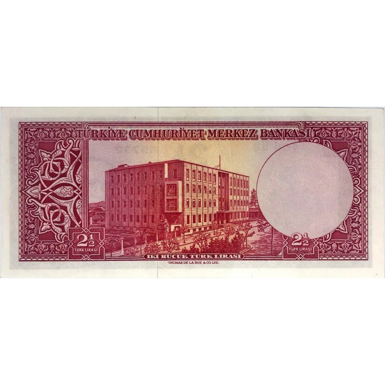 5.Emisyon 3.Tertip 2 ½ Lira Seri:Ü2-59732 ÇÇT+