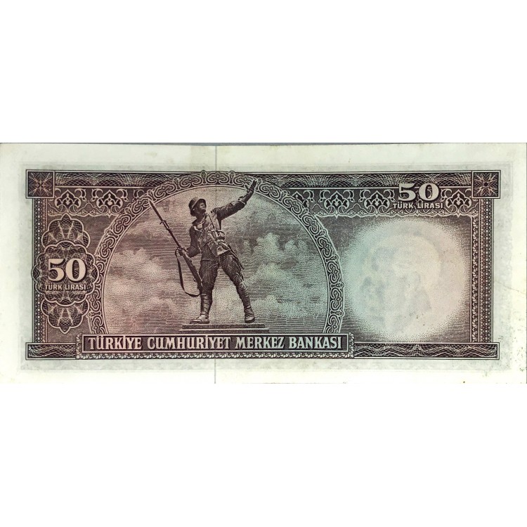 5.Emisyon 7.Tertip 50 Lira Seri:U18-078316 Çilaltı
