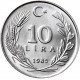 10 Lira 1985 Çil PDB23 Alüminyum