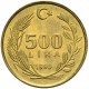 500 Lira 1990 Çil Pirinç PDB150 SeyrekSaç