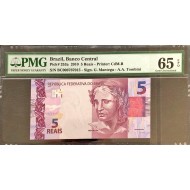 Brezilya 5 Reais 2010 PMG 65EPQ 'PDE49'