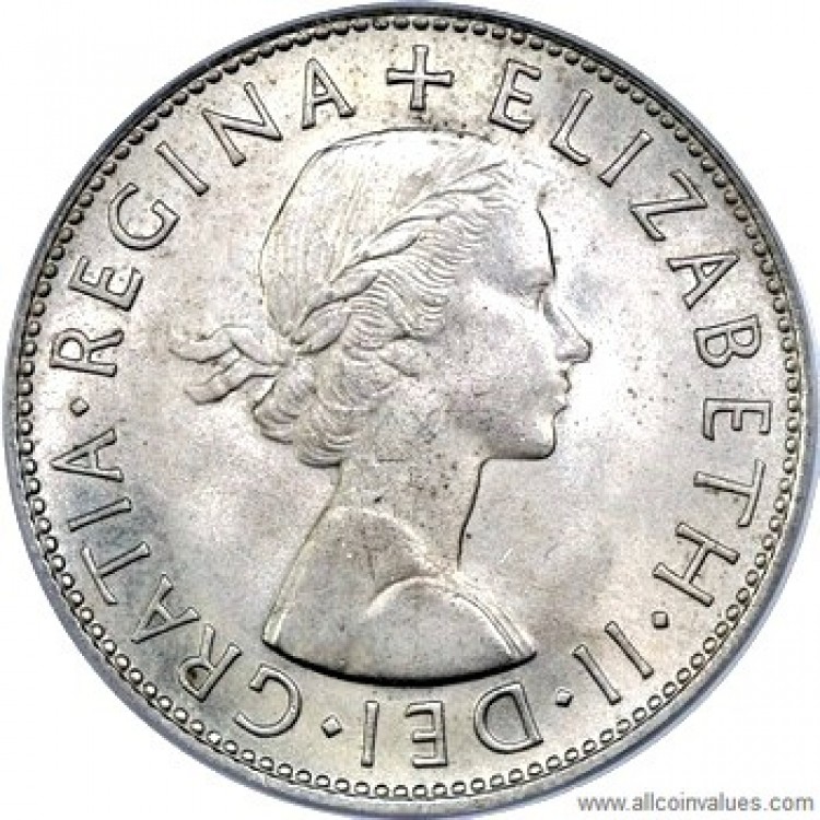 İngiltere (UnitedKingdom) 1/2 Crown 1961 Çil PDA20