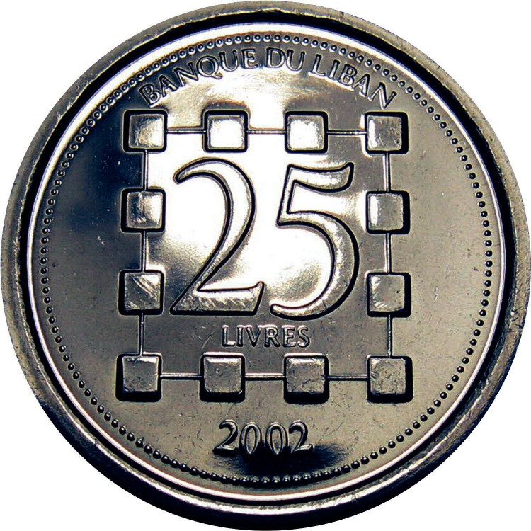 Lübnan 25 Livre 2002 Çil PDB11