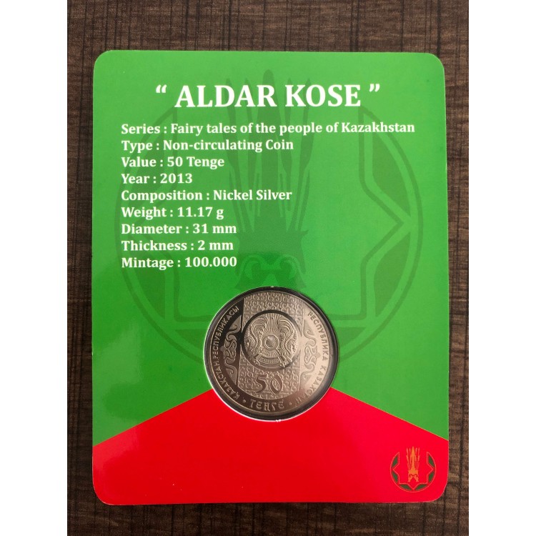 Kazakistan 50 Tenge Hatıra Blister (Aldar Kose) 2013 PDC119
