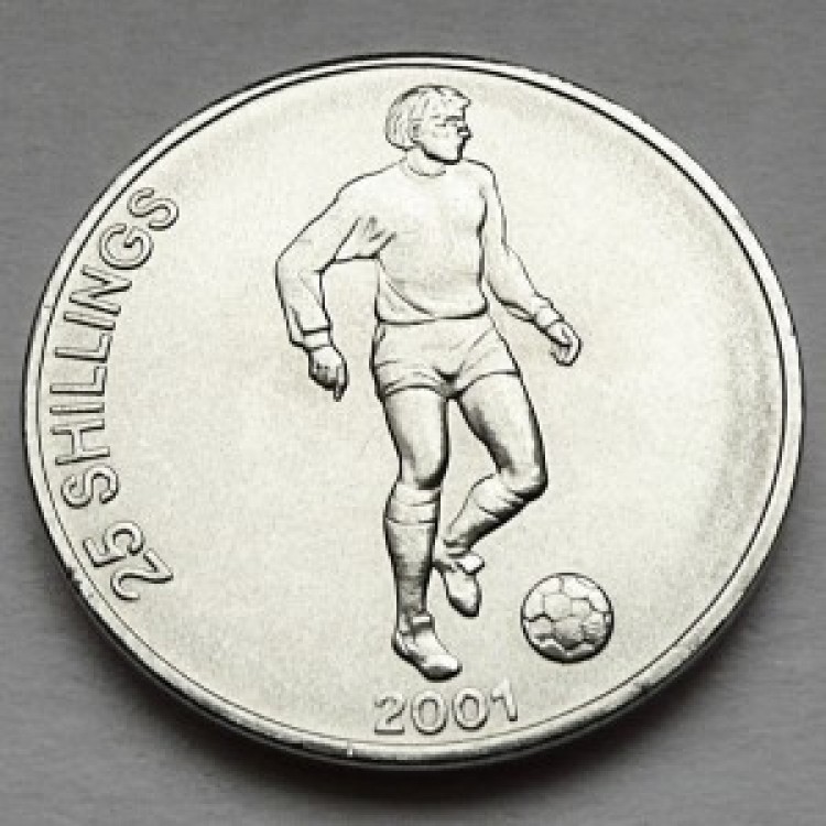 Somalia 25 Shillings 2001 Soccer Hatıra Para Çil PDC184