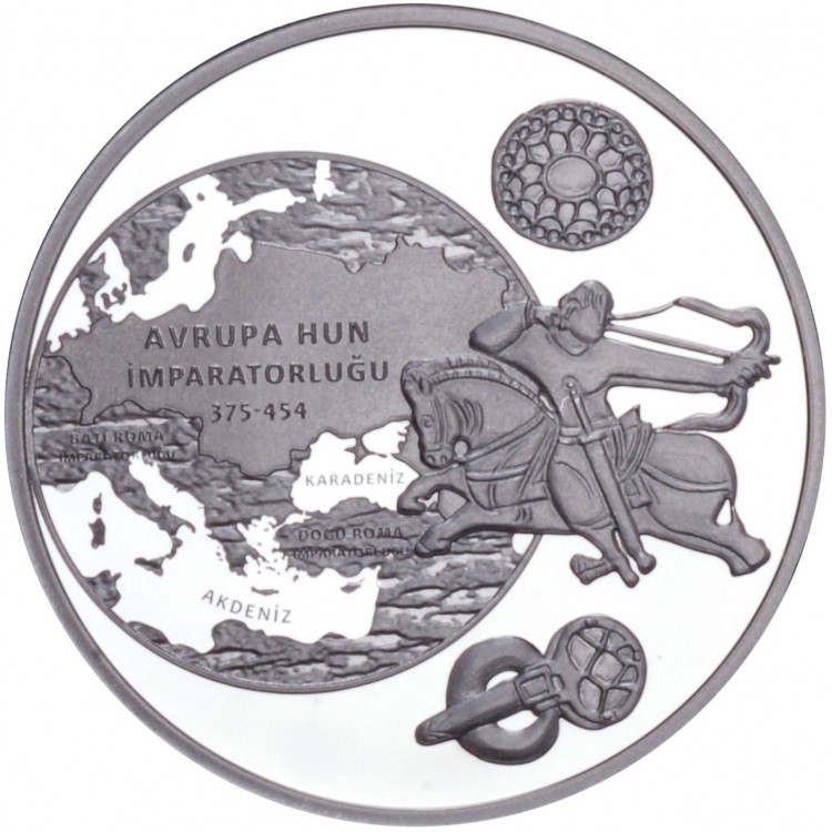 Avrupa Hun İmparatorluğu Gümüş Hatıra Para Mineli Çil Sertifikalı 2022