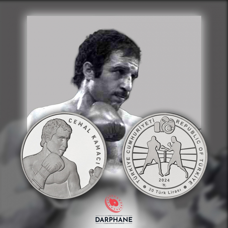 Cemal Kamacı - Türk Spor İnsanları Serisi No:4 Gümüş Hatıra Para Çil Sertifikalı 2024 PDA879