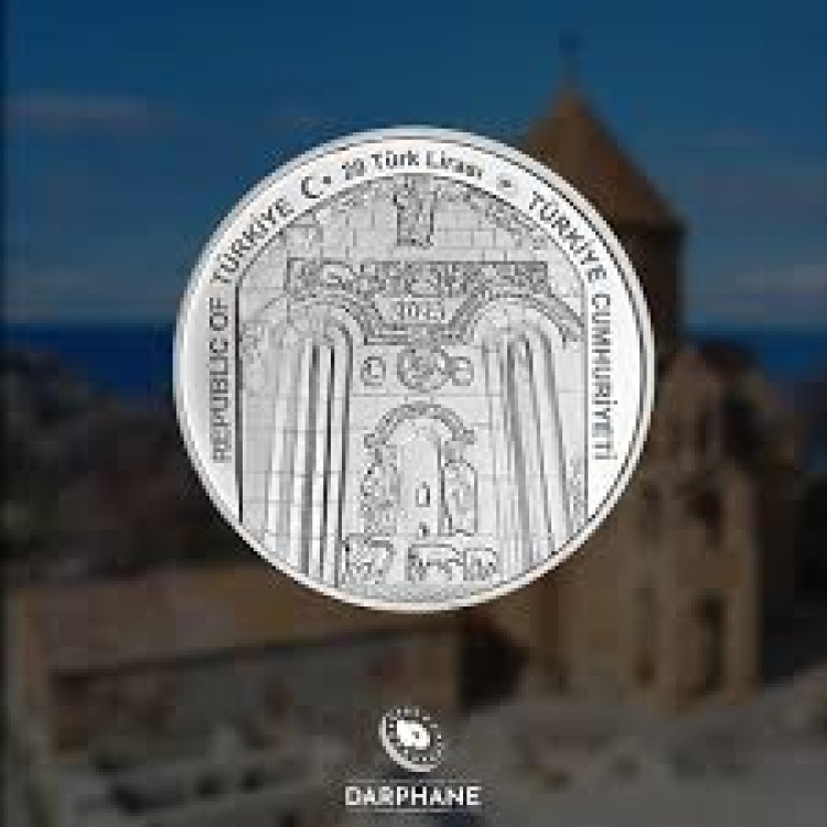 Van Akdamar Kilisesi Gümüş Hatıra Para Çil Sertifikalı 2024