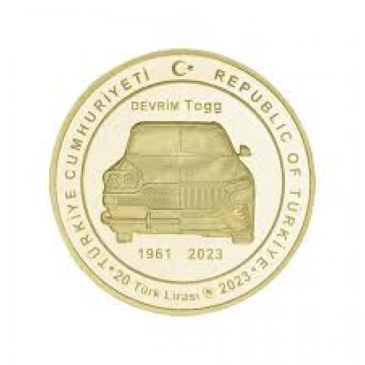 TOGG Türkiye'nin Otomobili Girişim Grubu Gümüş Hatıra Para AltınKaplama Çil Sertifikalı 2023 TOGG Türkiye'nin Otomobili Girişim Grubu Gümüş Hatıra Para AltınKaplama Çil Sertifikalı 2023