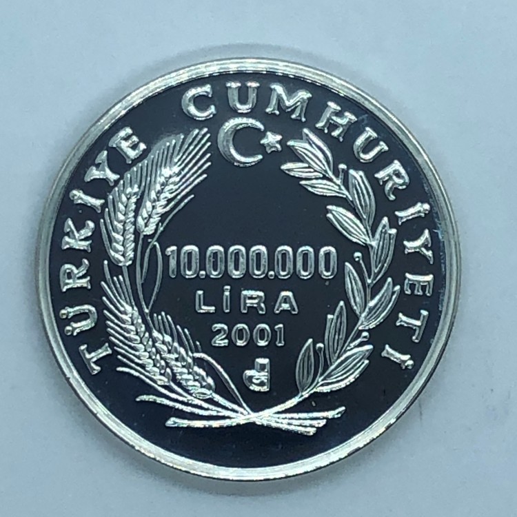 2000 Sydney Olimpiyat Oyunları Gümüş Hatıra Para (Cirit) Çil Sertifikalı 2001