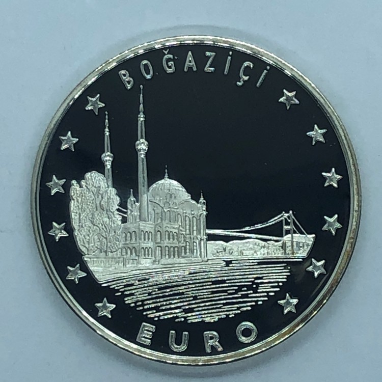 Boğaziçi Gümüş Hatıra Para Çil Sertifikalı 1999 Euro Serisi No:4
