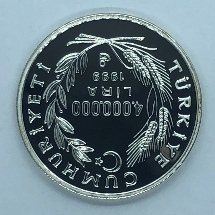 Boğaziçi Gümüş Hatıra Para Çil Sertifikalı 1999 Euro Serisi No:4