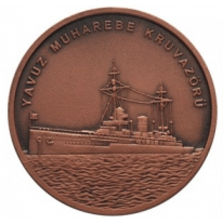 Yavuz Muharebe Kruvazörü Bronz Hatıra Para Çil Sertifikalı 2015
