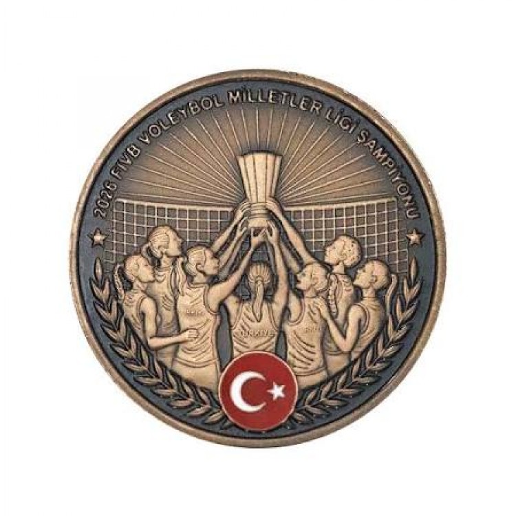 2026 FIVB Voleybol Milletler Ligi Şampiyonluğu Bronz Hatıra Para Çil Sertifikalı 2026