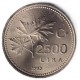 2.500 Lira 1993 Çil Nikel Kenar Yazısı Düz