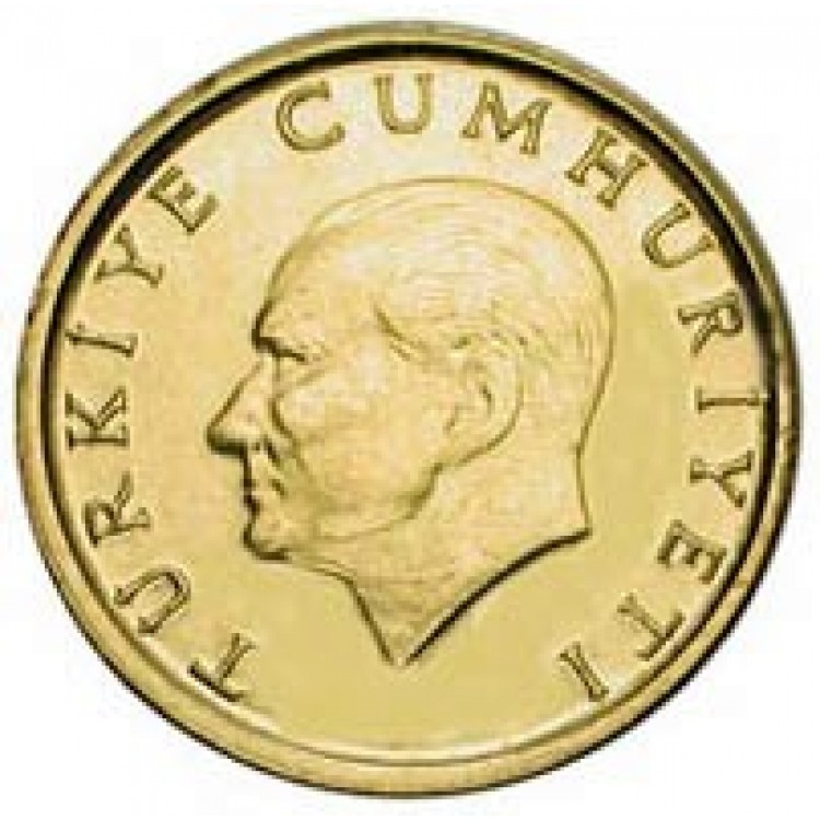 25.000 Lira 2001 Çil Eski Madeni Para Pirinç