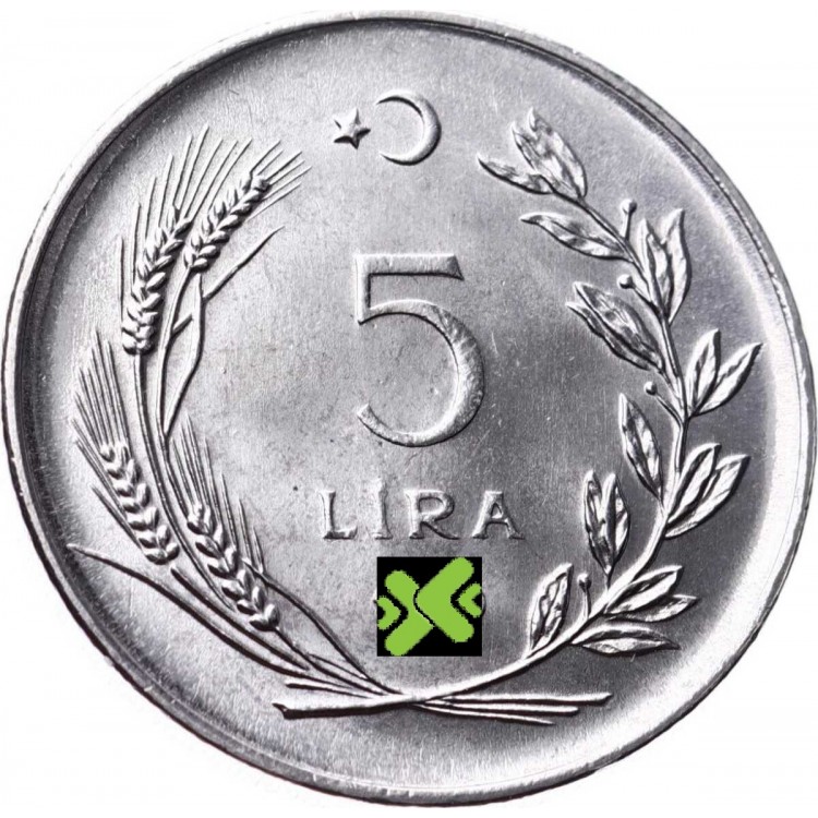 5 Lira 1978 Çil Eski Madeni Para Acmonital