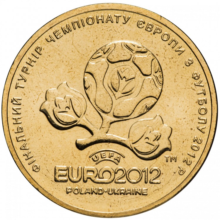 Ukrayna 1 Hryvnia Hatıra Para 'EURO 2012 (Poland-Ukraine)' Çil 2012